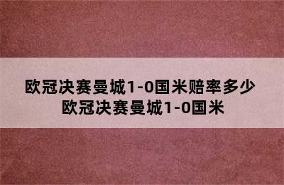 欧冠决赛曼城1-0国米赔率多少 欧冠决赛曼城1-0国米